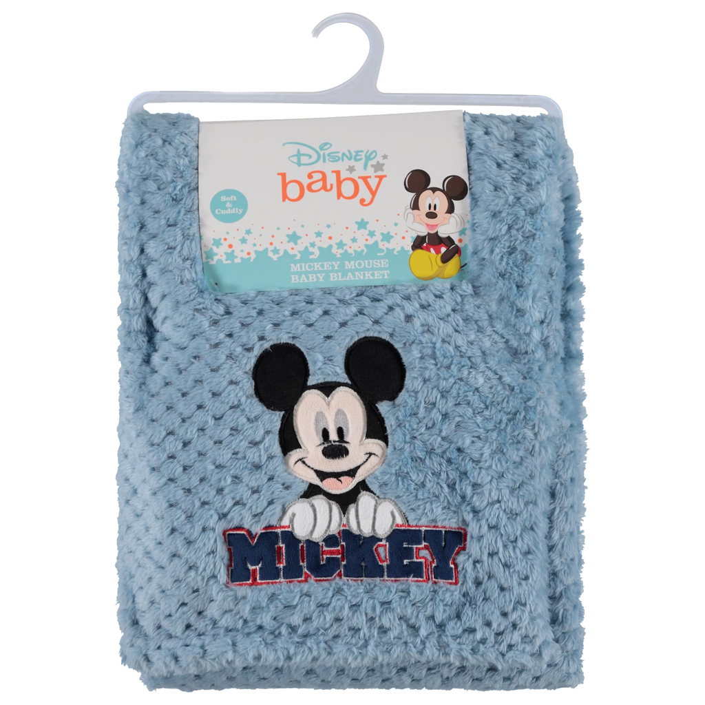 BLANKET PLUSH - DISNEY BOYS 243 - MICKEY MOUSE SMILE - BABY TODDLER CRIB BED
