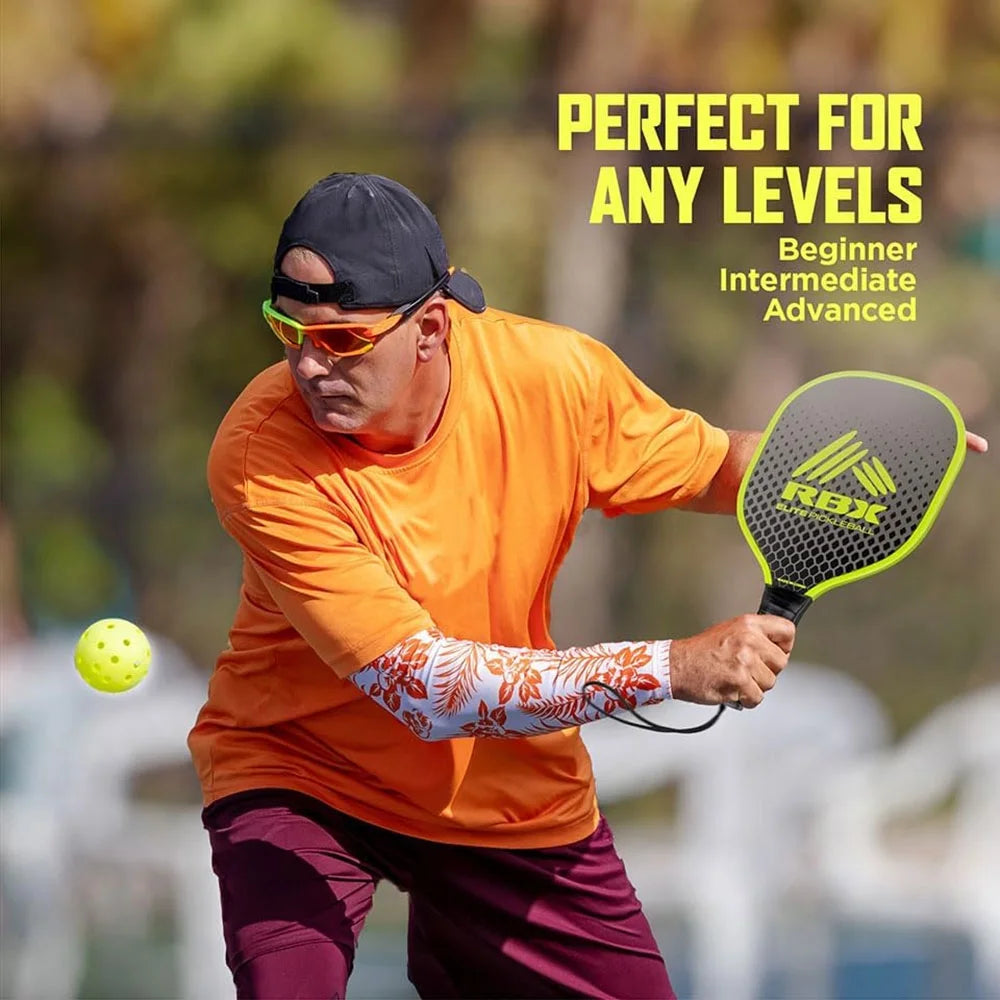 RBX Pickleball Set - (2) Premium Wooden Paddles, (2) X-40 Outdoor Balls, Mesh Bag - Outdoor Game for Adult & Kids