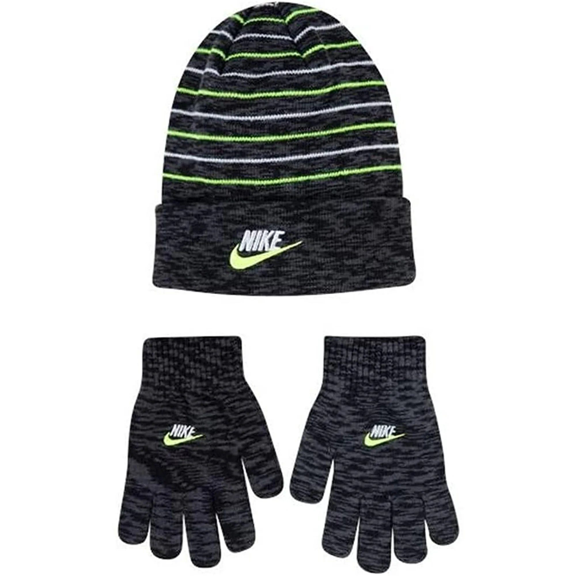 Nike Boy`s Beanie and Gloves 2 Piece Set