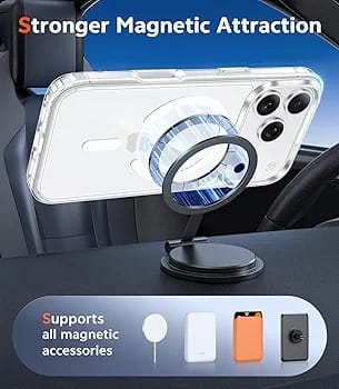 The Crystal iPhone 17 Pro Max Case, Full Camera Protection with Screen Protector, Anti-Yellowing Military-Grade Protection Shockproof Slim Phone Case for iPhone 17 ProMax, Clear