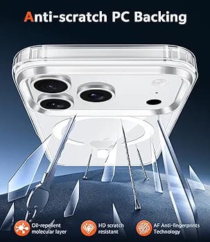The Crystal iPhone 17 Pro Max Case, Full Camera Protection with Screen Protector, Anti-Yellowing Military-Grade Protection Shockproof Slim Phone Case for iPhone 17 ProMax, Clear