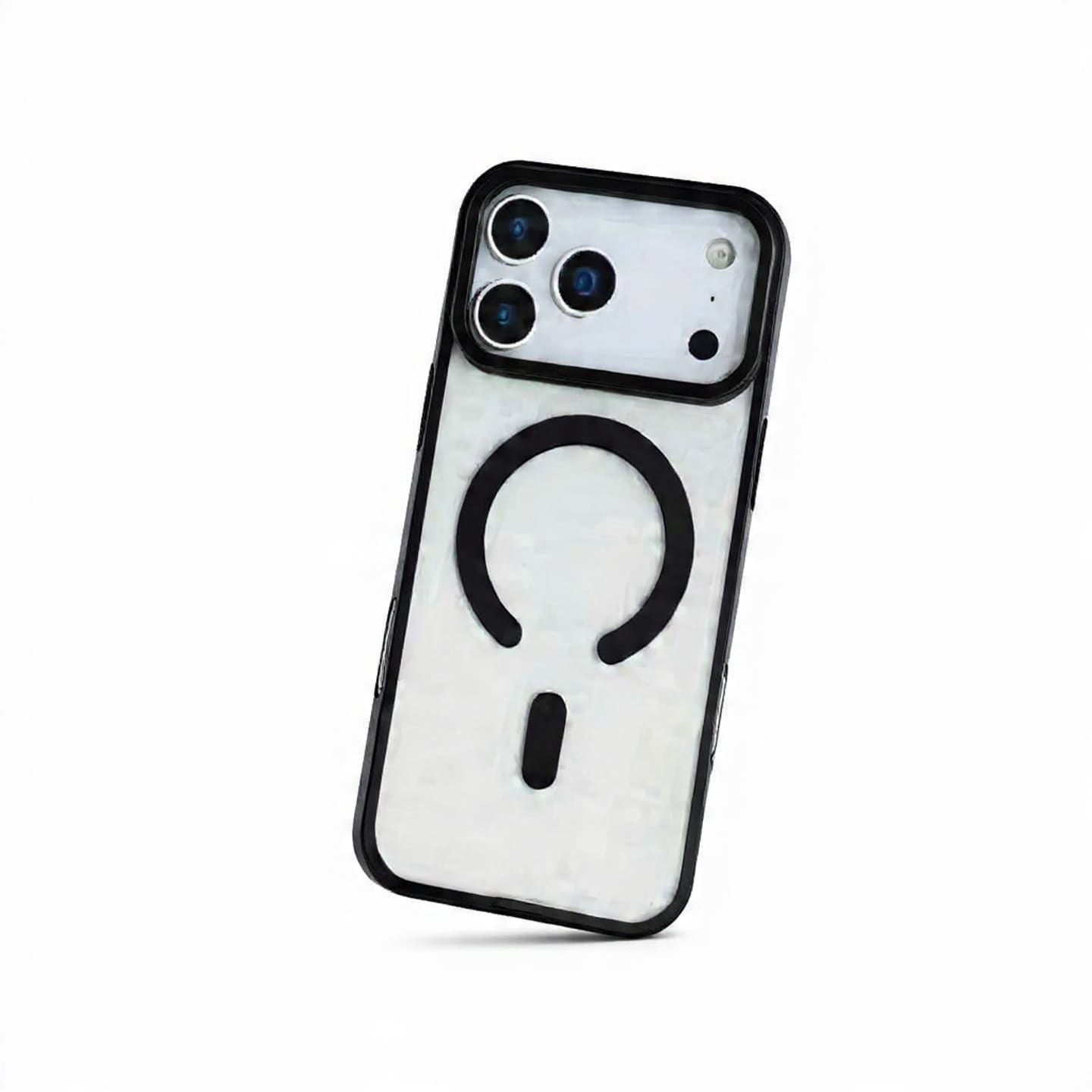 HaloGrip Magnetic Case – Dual Layer Protection for iPhone 17, Obsidian Black