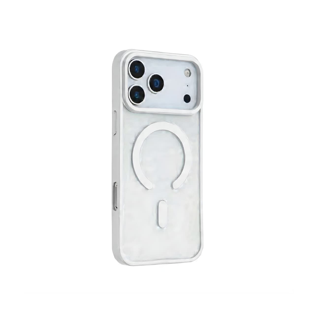 HaloGrip Magnetic Case – Dual Layer Protection for iPhone, Frost White