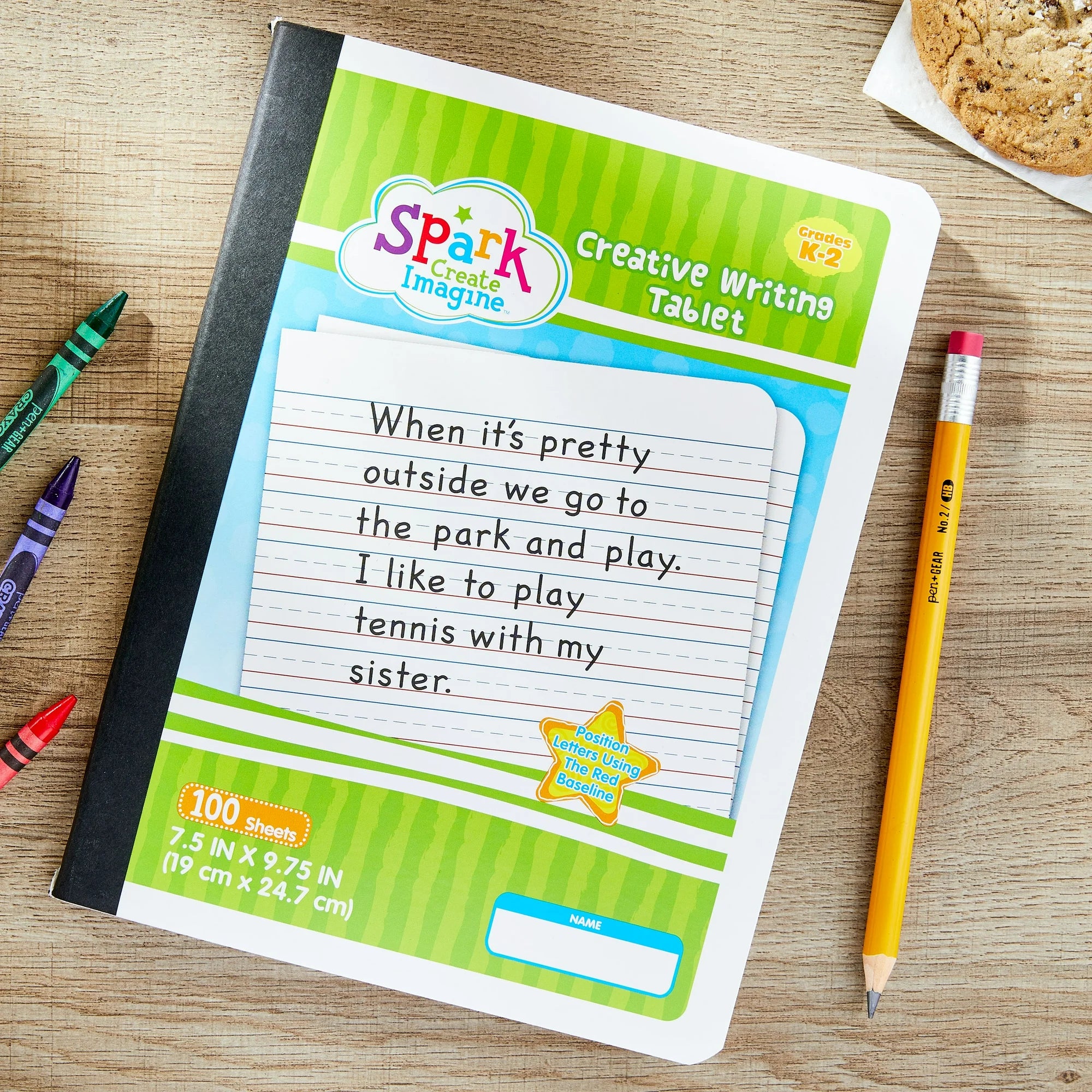Spark Create Imagine 100 Sheets Primary Composition Book, 9.75 x 7.5, Primary Ruled