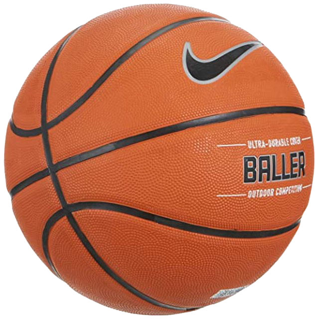 Nike Baller Basketball Full Size (29.5", Ages 13+) Amber/Black/Metallic Platinum