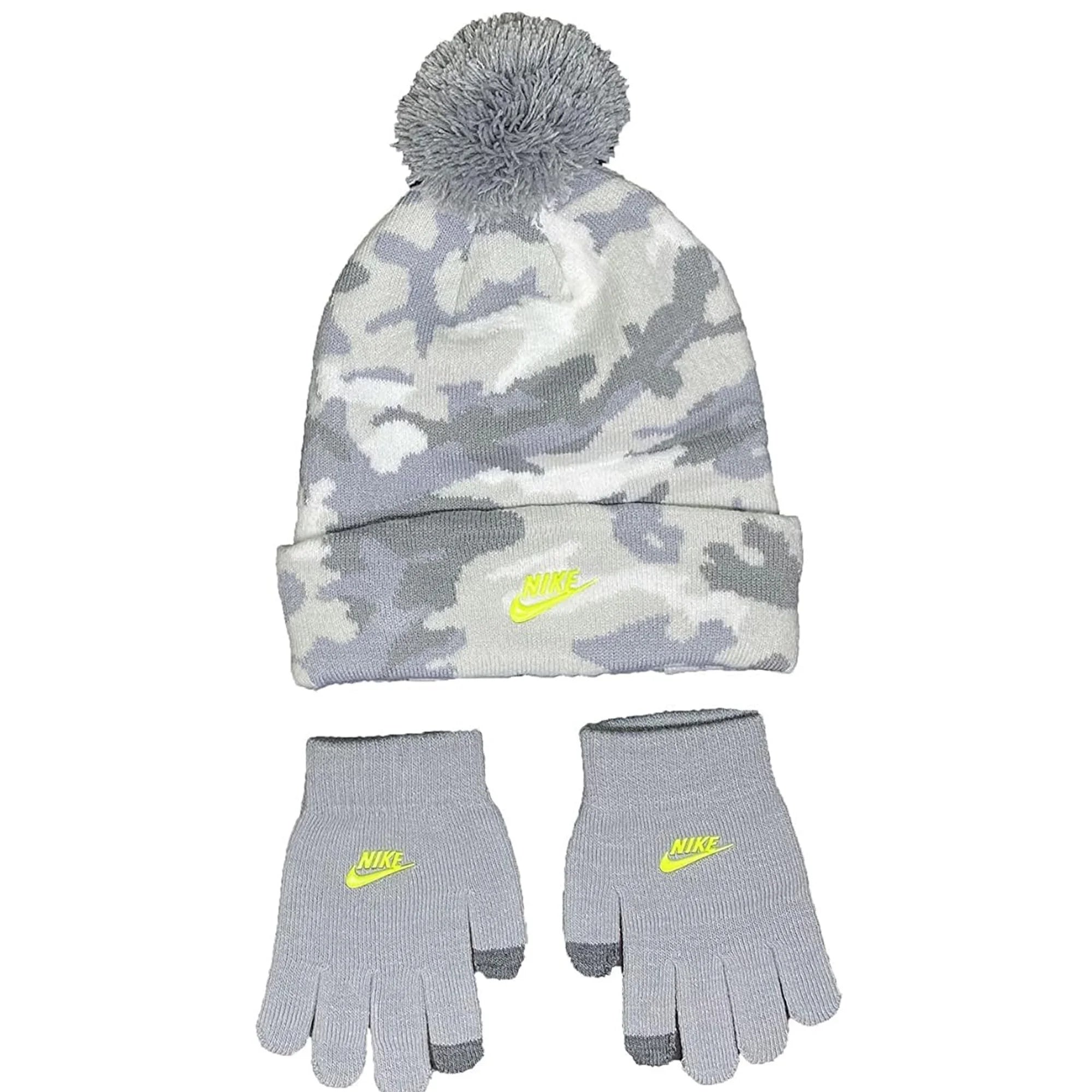 Nike Big Boys Futura Camo-Print Beanie & Gloves 2 Piece Set One Size/Youth
