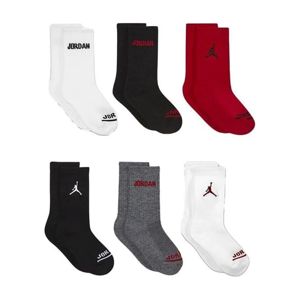 Jordan Boys 6-Pk. Ankle Cushioned Socks S/Sock Size 7-9/Shoe Size 3Y-5Y