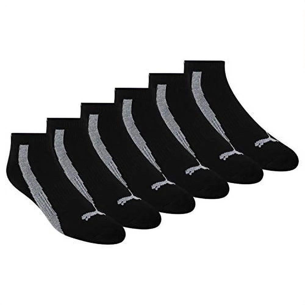 PUMA Mens 6-Pack Low Cut Socks Black/Grey