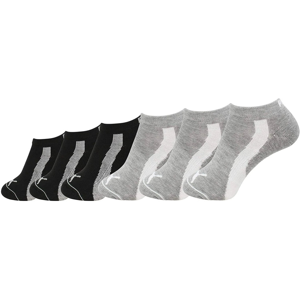 PUMA Women's 6 Pack Low Cut Socks, Black Combo, 9-11