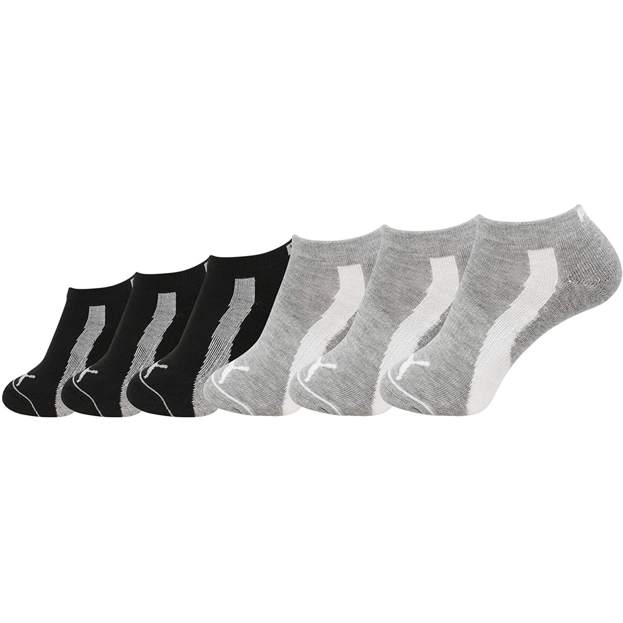 PUMA Women's 6 Pack Low Cut Socks, Black Combo, 9-11